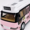 Pink and white toy bus children's educational early education simulation bus model Application Scenario